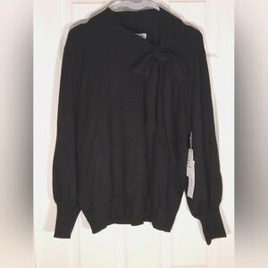 Liz Claiborne Petite Bow Tie Long Sleeve Sweater